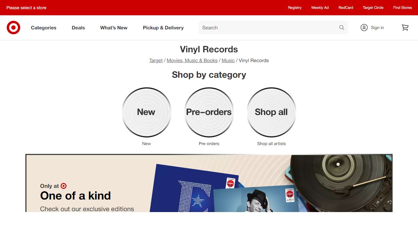 Vinyl Records : Target